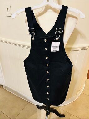 NWT Forever 21 Black Overall Dress/Black/Junior’s 13/14